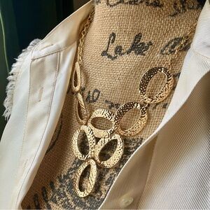 Gold textured necklace